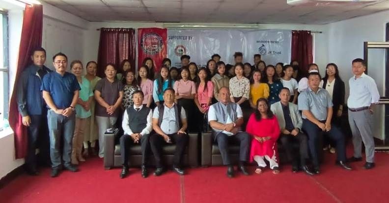 Advisor Temjenmenba and others with the 5th batch of trainees passed out from the Raymond Tailoring Training Center (RTTC), Kohima.